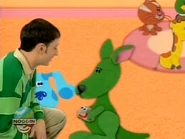 Shy 026.jpg (157 KB) Green Kangaroo has something special to share; his pet rock. But, he's too shy and nervous and doesn't know what to say.