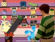 Steve Buying new green hat.