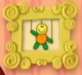 A puppet waving