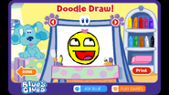 Sample drawing, with an Epic Face drawn on the Doodleboard in Doodle, Doodle, Guess.