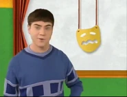 Note: The face mask's eye hole shadows are missing.