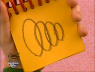 His sound is shown in the notebook.