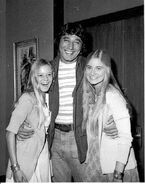 Promotional photo with Eve Plumb, Joe Namath and Maureen McCormick
