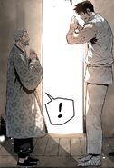 Shin greeting Eunwol for the first time since their master died