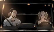 Sophia drives Haje home