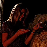 Jules about to put on the Bridal Necklace