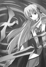 Erica using a book enchantment