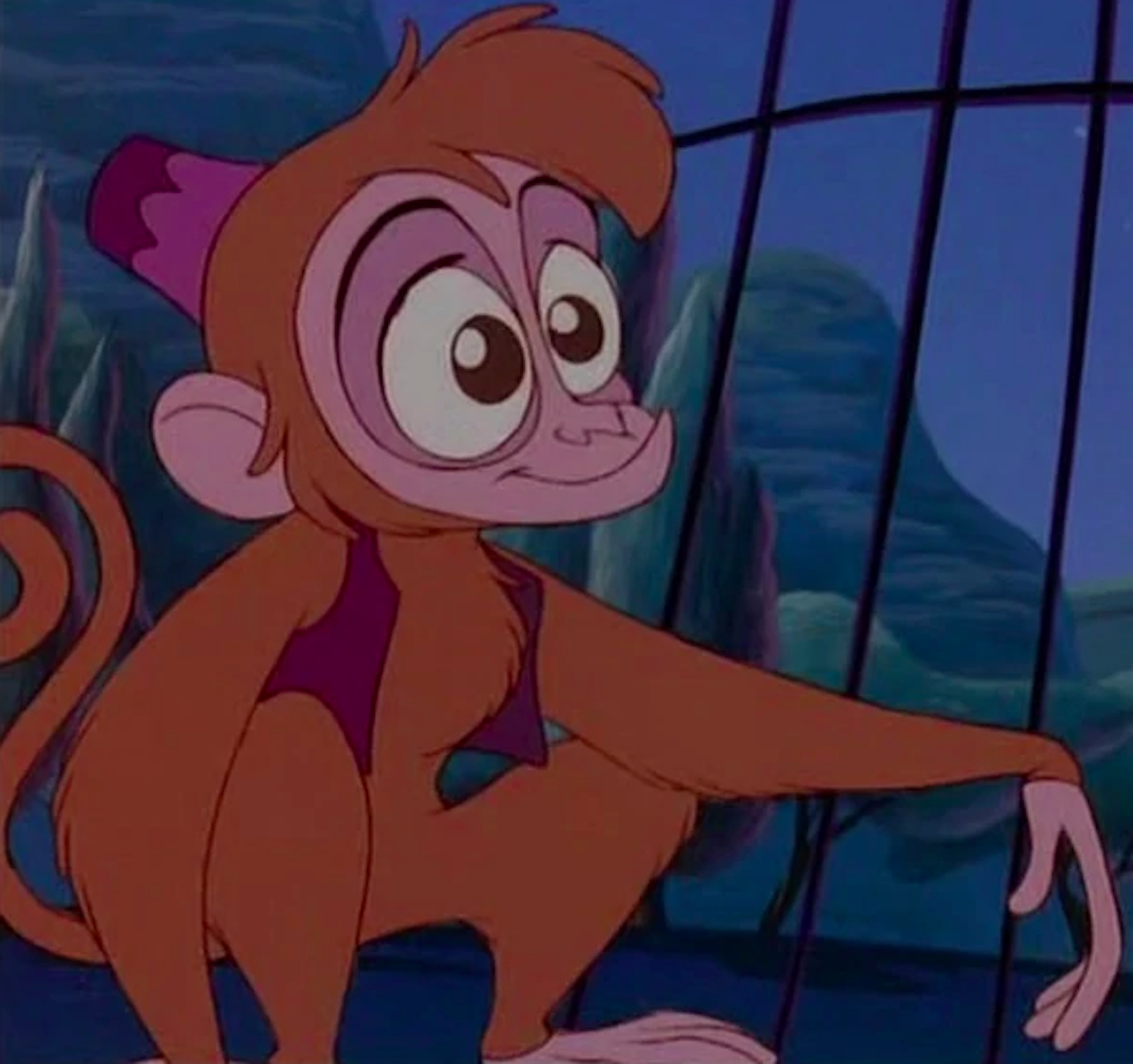 Abu Aladdin Pet monkey Princess Jasmine, rajah aladdin, mammal, food png