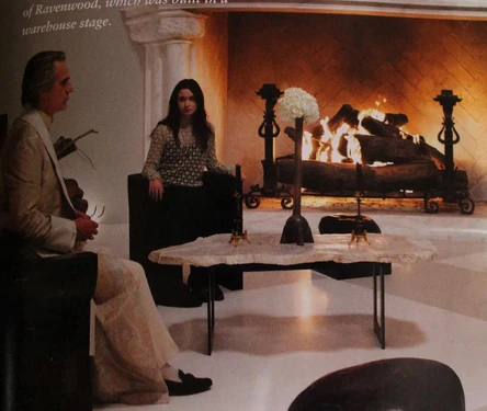 Macon with niece Lena in his home