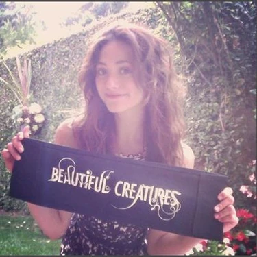 Emmy Rossum on the set of Beautiful Creatures