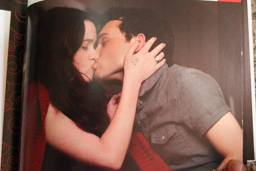 Ethan and Lena sharing a kiss