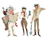 The Adventurer and her co-workers. And a monkey.