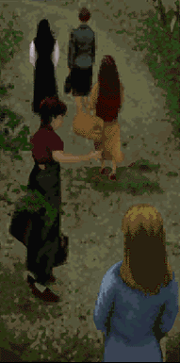 Mary e le ragazze si incamminano verso la magione dei Barrows