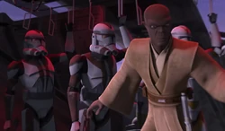 Mace Windu leads the 187th Battalion on Anaxes.