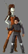 Boba with Aurra Sing