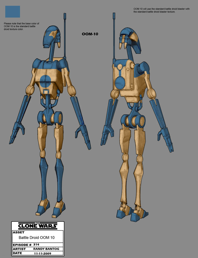 OOM-10 was a B1 Battle Droid who was captured and reprogrammed by R2-D2 to ...