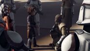 Boba confront Mace Windu as he is taken into Republic custody