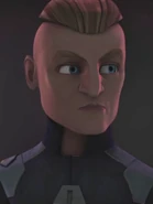 Amis as a younger cadet early on in the Clone Wars.
