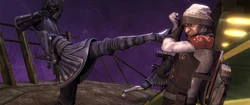 Dengar fights the Kage warriors