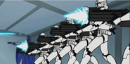 A Squad of Clone Troopers and Senate Guard fighting