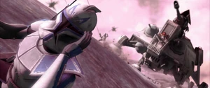 Captain Rex and Ahsoka Tano during the Battle of Teth.