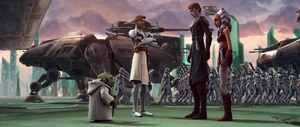 Yoda tasked the three Jedis on Christophsis.