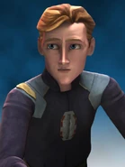 Korkie as a younger cadet early on in the Clone Wars.