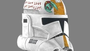 Waxer's helmet, with a new illustration of Numa on it