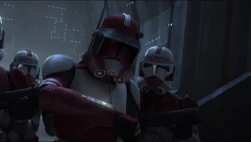 Commander Fox at the Republic Military Base