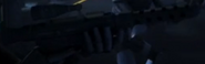 The Blaster Rifle commonly wielded by Spaceport Police droids