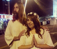 Stefani with Jesus himself!