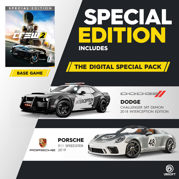 Contents of The Crew 2 editions