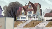 McGee's in front of the right house.