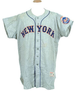 Vintage 80's New York Mets Rawlings MLB Pinstripe Jersey L 