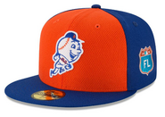 The 2016 spring training cap with the Florida road-sign on the left side.