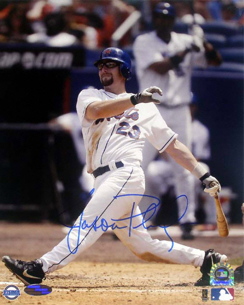 Jason Phillips Autographed BP Jersey - Mets History