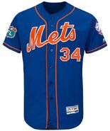 The front of the 2016 spring training uniform with the Florida road-sign on the right sleeve and Mr. Met on the left.