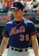 The 1982-1984 blue alternate road jersey which featured the Mets on the front with no patches on the sleeve.
