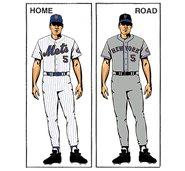 The light home white pinstripe uniform which replaced the 1995-2000 version uniform. This was worn from 2001-2009 as it was replaced by the white blue piping home uniform in 2010.