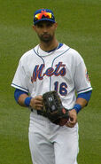 Angel Pagan wearing the home uniform. In 1997 it was an alternate uniform. As well it was used as an alternate from 1998-2009. As the home pinstripes were the official home uniform, from 2010-2011 it was the official home uniform. From 2012-2014 it became the alternate home uniform.