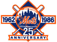 The 25th anniversary patch worn in 1986 on the left sleeve.