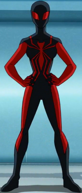 Marvel SPIDER-MAN w// Black 3 Red and Blue Red and Black Suit /& 1-SPIDER-WOMAN