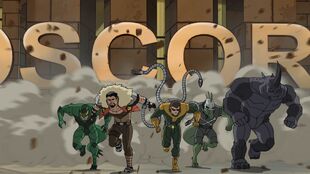 Sinister Six running away