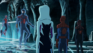 The Spider-people understand Peter's significance to the multi-verse.