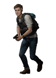 Дебютный наряд Эрика без солнцезащитных очков позже в игре.