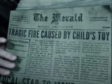 Newspaper: Cause of Fire