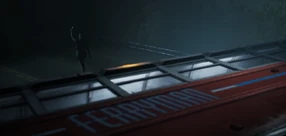 Taylor attempting to get signal.