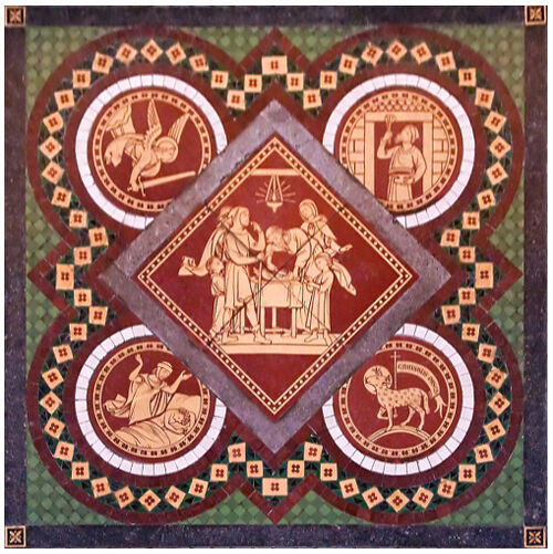 Detail from the Minton tile floor in the presbytery of Lichfield Cathedral.jpg