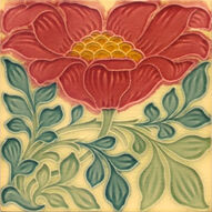 Lewis F Day Floral tile c.1898