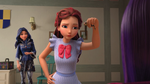 Jane accuses Mal for stealing her mascot uniform